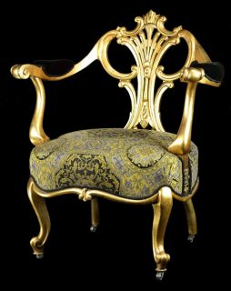 Antique Chair Versace Vintage Regency Gold Gilded French Empire