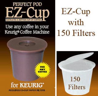 EZ Cup with 150 Filters ( 3 packs of filters)
