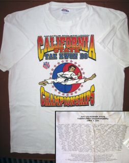 AAU California TAE KWON DO State Championships 03 t shirt size LARGE