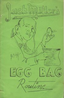 Vintage Jack Millers Egg Bag Routine Magic Illusion Trick Pamphlet