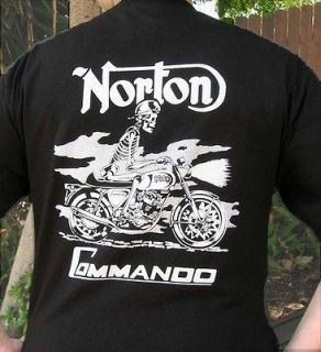 NORTON COMMANDO Skeleton Crew Motor Works T Shirt NEW SIZE EXTRA LARGE
