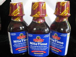 NiteTime Cold & Flu Cherry Flavor Same ingredients as Nyquil 30oz Exp