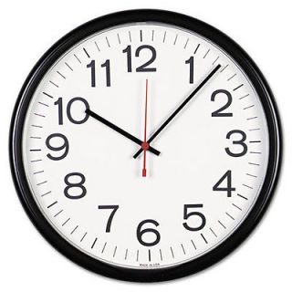 13 1/2 Diameter Indoor/Outdoor Wall Clock, Black Case. Sold as Each