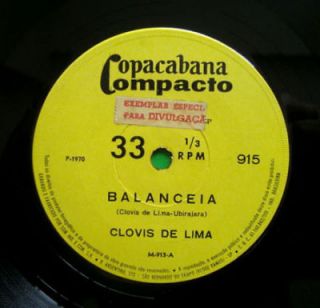 CLOVIS DE LIMA   Balanceia 1970 GROOVE SAMBA JAZZ 45 7 BRAZIL HEAR