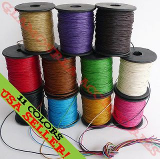 Colors 1mm Waxed Cotton Cord / Wax Macrame Jewelry Beading String