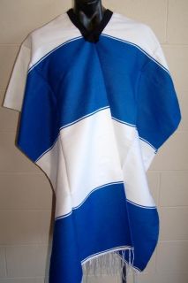 BLUE AND WHITE GENUINE MEXICAN PONCHO CANTERBURY BULLDOGS FANS