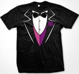 Bow Tie Tuxedo Mens T shirt Funky Trendy Funny Fake Party Tuxs Design