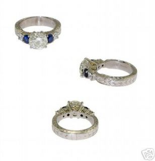 Estate Platinum Old Euro Cut Diamond Engagement Ring