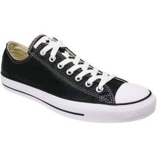 CONVERSE UNISEX ALL STAR CHUCK TAYLOR 132174 BLACK LEATHER LO TRAINERS