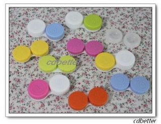 PCS Cute Colors Contact Lens Soaking Case Storing Holder Support