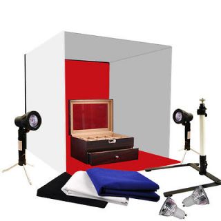 24 Photography Light Tent Backdrop Kit 60cm Cube Lighting In A Box