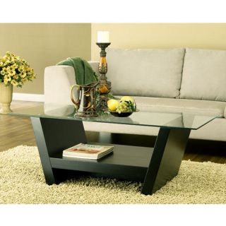 Modern Contemporary Arched Leveled Glass Top Coffee Table