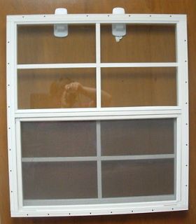 Large Shed Window White 24 x 27 #LW2427F,SAFET Y GLASS Flush Mount