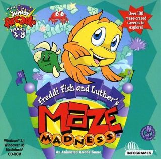 NEW Video Game Freddi Fish and Luthers Maze Madness win 3.1 95 98 ME