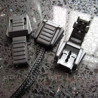 50 or 100 zipper pulls black plastic cord lock ends zip for paracord