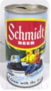 Old Steel Beer Can cans SCHMIDT ARCTIC CAT SNOWMOBILE