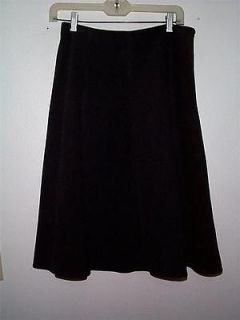 New York fine black cotton corduroy adorable flared skirt 4 petite