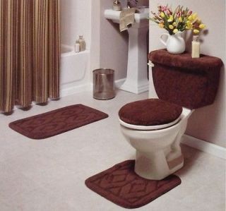 SCULPTURED 5 PIECE RUG, CONTOUR, LID COVER, TANK LID AND TANK COVER