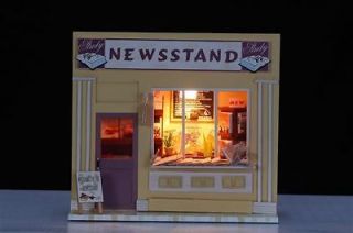 DIY Wooden Dollhouse Miniatures DIY Newsstand Store Magazine Shop Cute