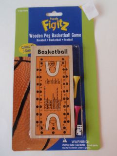 2000 Four Star Figitz Wooden Peg Puzzle Basketball Game Stocking