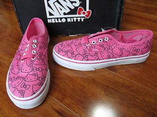 NEW VANS Authentic Hello Kitty CANVAS SKATE SHOES Girls Kids sz. 2.5
