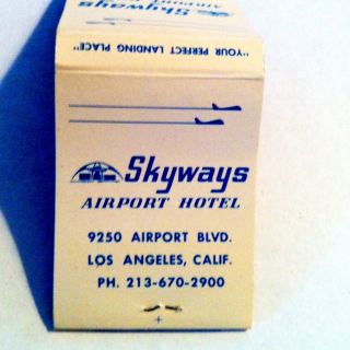 Vintage Matchbook LA Skyways Airport Hotel