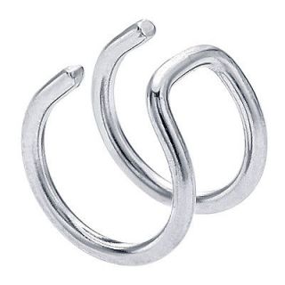 Double Steel Illusion Non Piercing Cartilage Earring or Lip Ring