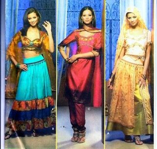 PATTERN 4249 Belly Dancer Bollywood Mid East Harem Sari Costume 14 20