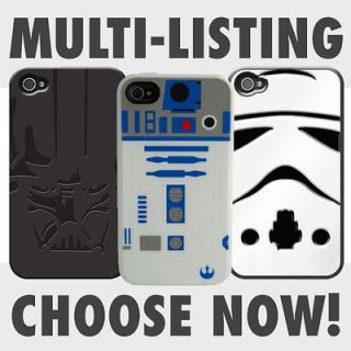 Official iPhone 4 4S silicone cases R2 D2 Stormtrooper and Darth Vader
