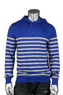 Jordan Craig Striped Hoody Sweater Blue.SizeSM