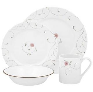 16 pc CORELLE ENCHANTED DINNERWARE SET PINK FLORAL *NEW