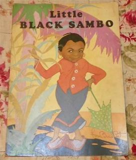 Little Black Sambo Book Art Work by Fern Bisel Peat ~ complete ~ good