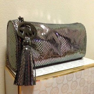 Michael Kors 2012 Holiday Collection Cosmetic Bag Silver Gray NIB