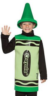 Green Crayola Crayon Child Kids Halloween Costume Arts Crafts Colors
