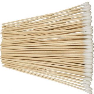 100pc 6 Cotton Swabs, Wood Shaft, XSU4 D035