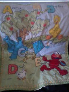 Sesame Street Crib Blanket abcs Elmo Big Bird