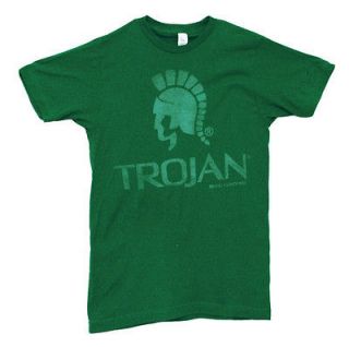 Trojan Condoms Logo Vintage Style Adult T Shirt Tee