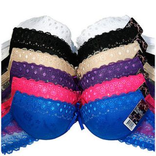 LACE DEMI Convertible IRIDESCENT Glitter Lightly Padded Underwire Bras