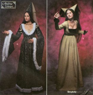 Dress, Oversleeves & Hat Costume Simplicity 9058 Sewing Pattern