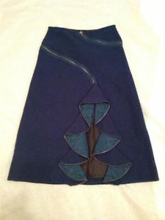 Fabulous Covelo Blue Wool Skirt size 6 bfd
