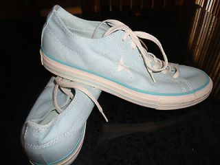 CONVERSE One Star Ladies Womens Lace Up Athletic Sneakers Shoes Aqua