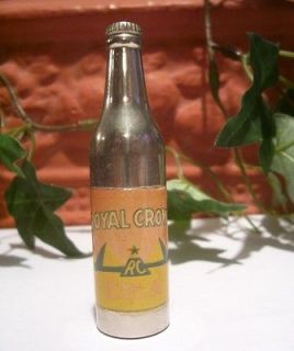 Vintage Royal Crown Cola Mini Lighter Miniature RC Bottle Metal