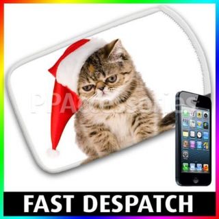 Grumpy Kitten Wearing Santa Hat Mobile Sock With Pocket For iPhone 4
