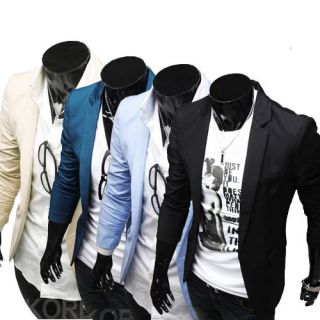 Men’s Casual Slim fit Gentleman Formal Business Suit Blazer Coat