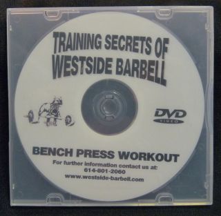 TRAINING SECRETS OF WESTSIDE BARBELL BENCHPRESS WORKOUT DVD