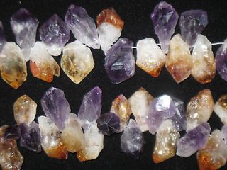 Grade AAA Amethyst/Citri ne raw top drilled strands Sold in LOTS OF
