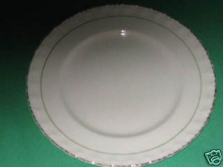 GRINDLEY Cream Petal Green Stripe Band Dinner Plate England