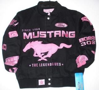 AUTHENTIC FORD MUSTANG RACING Women Cut COTTON EMBROIDERED JACKET S