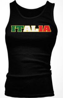 Italian National Ethnic Pride Country Colors Flag  Girls TankTop