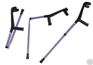 Folding half cuff crutches available in 17 colours